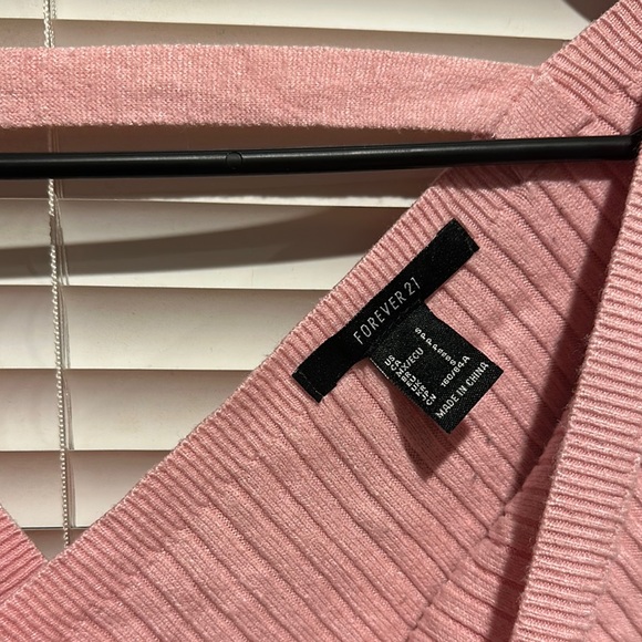 Pink Ribbed Wrap Top - Picture 2 of 4